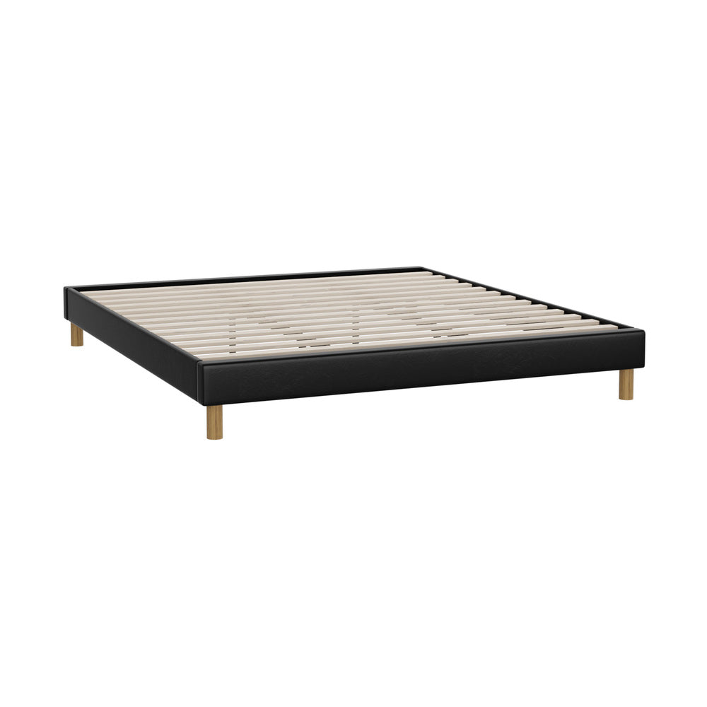 Siena Faux Leather Bed Base - King