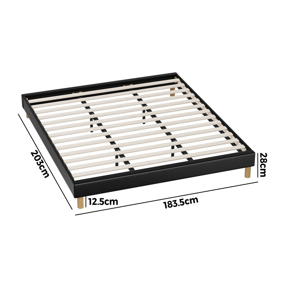 Siena Faux Leather Bed Base - King