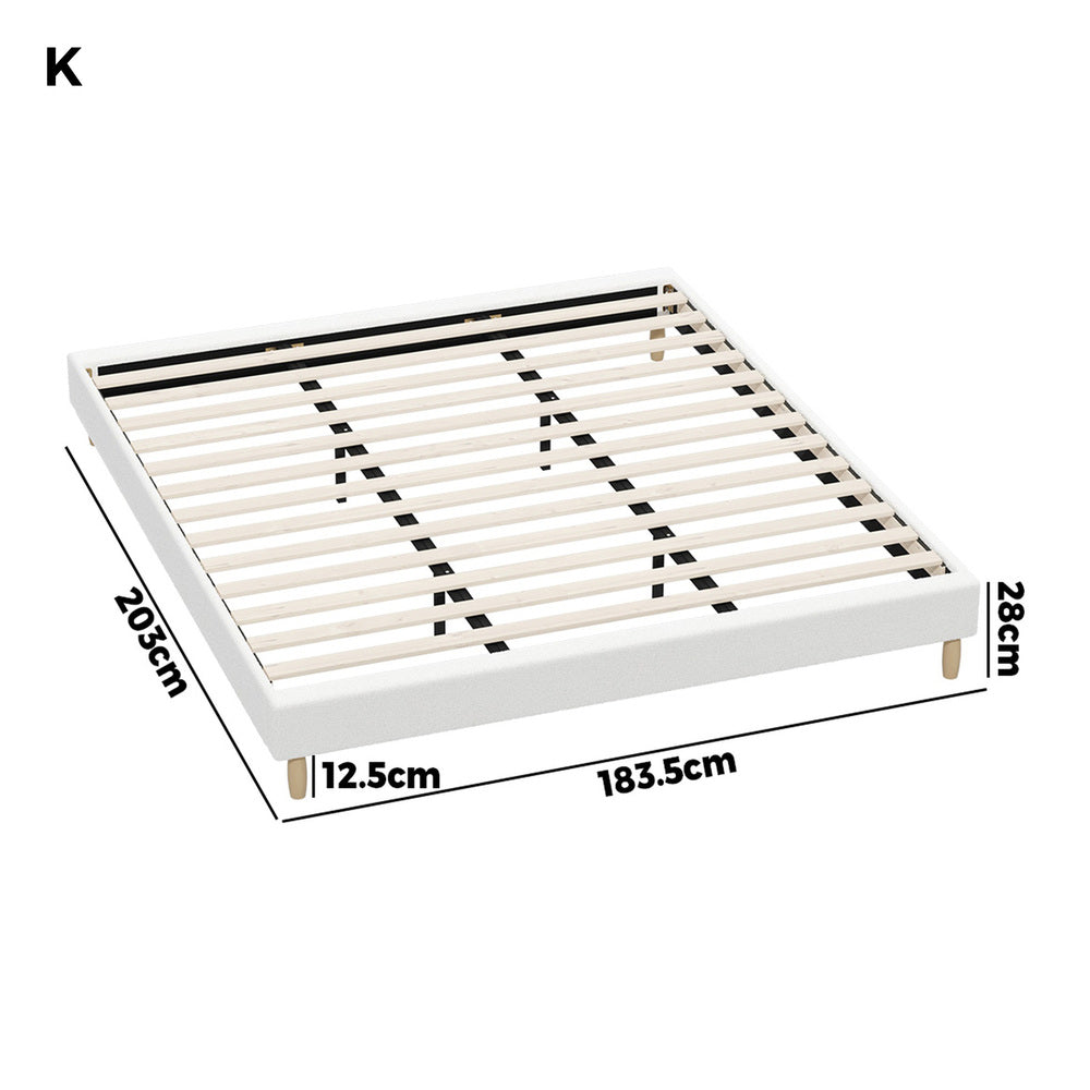 Siena Boucle Bed Base - King