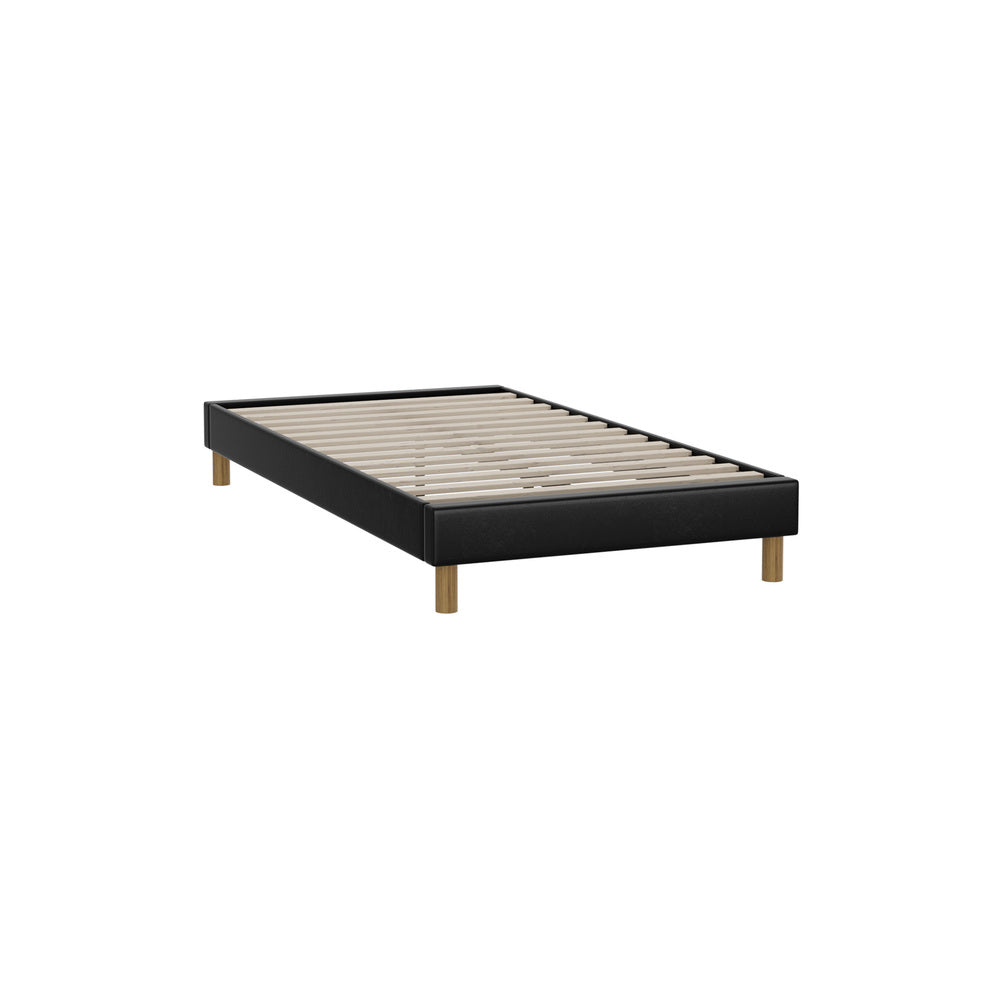 Siena Faux Leather Bed Base - King Single