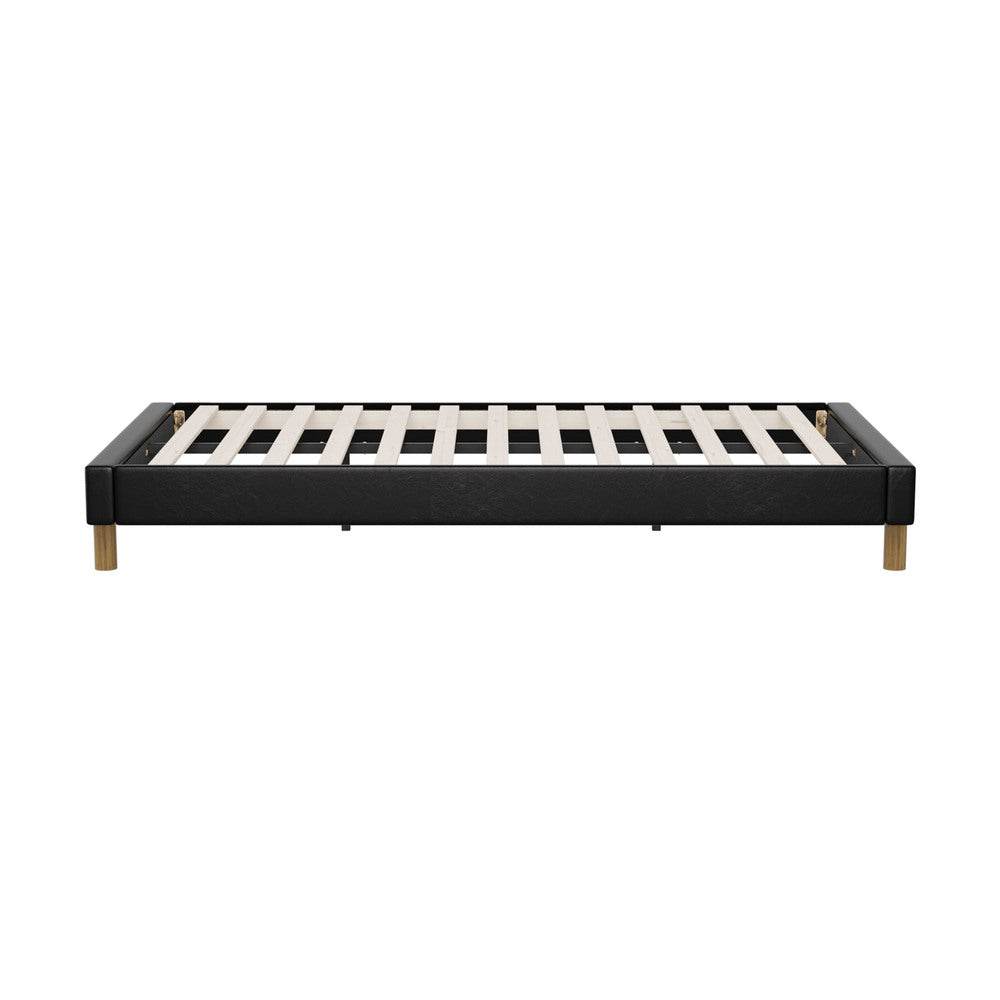 Siena Faux Leather Bed Base - King Single