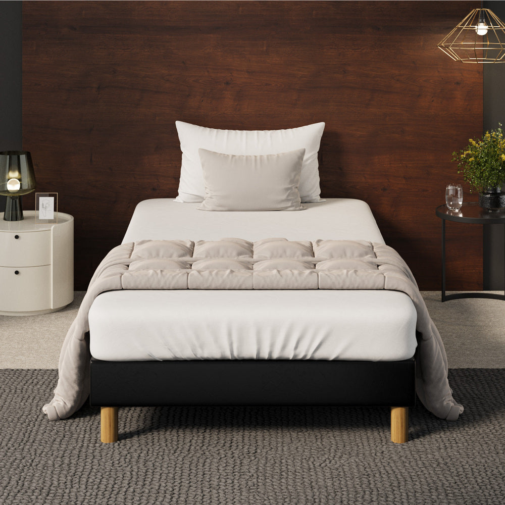 Siena Faux Leather Bed Base - King Single