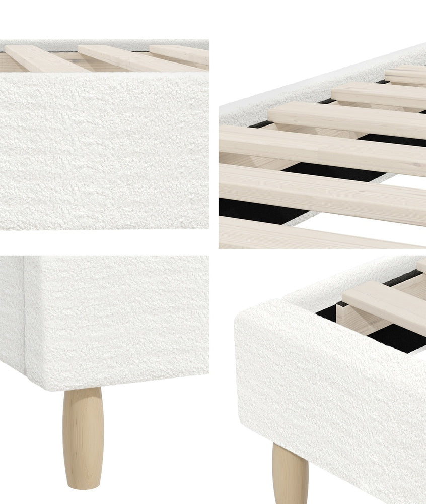 Siena Boucle Bed Base - King Single