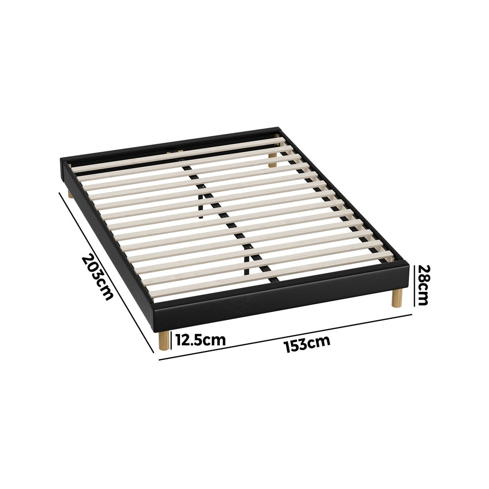 Siena Faux Leather Bed Base - Queen