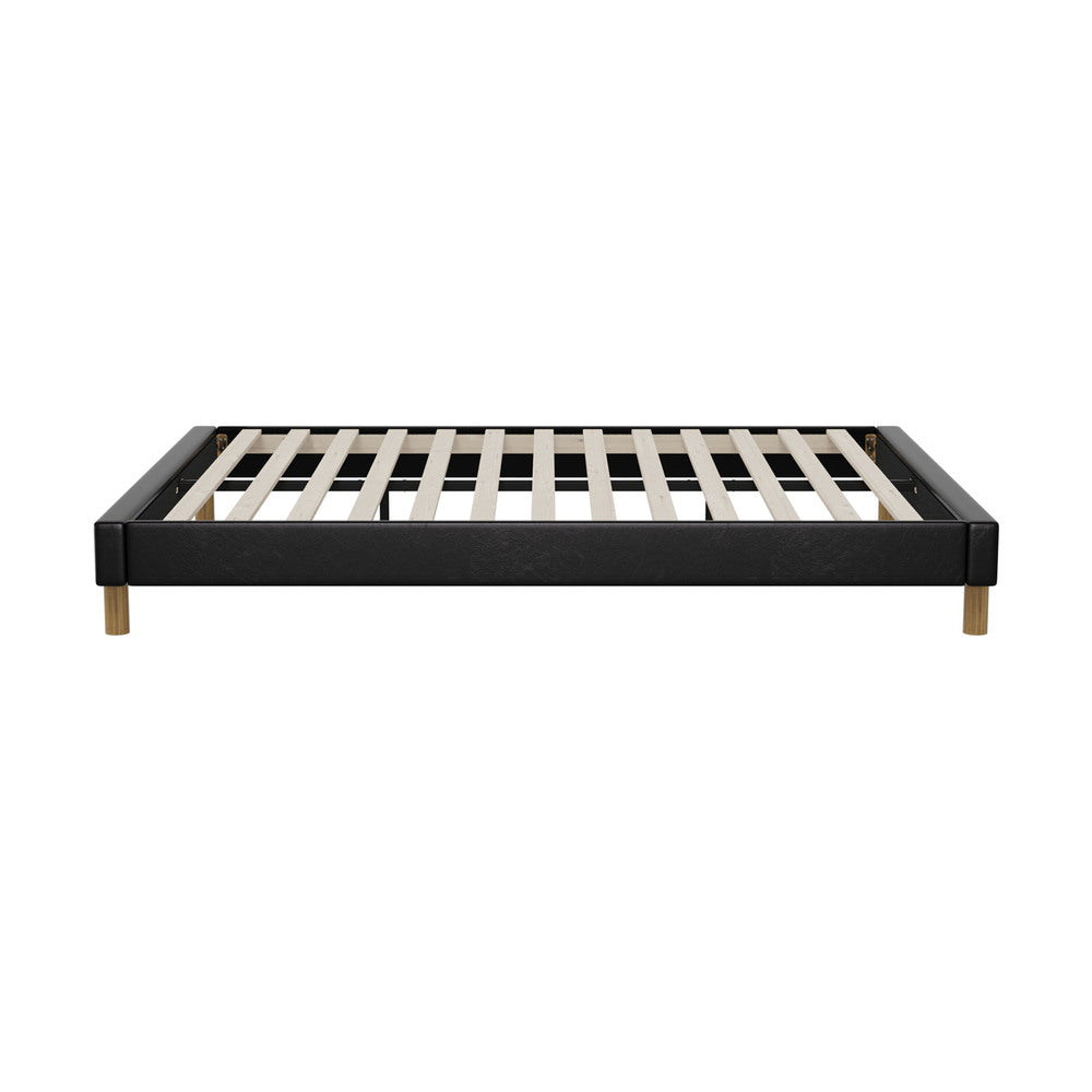 Siena Faux Leather Bed Base - Queen