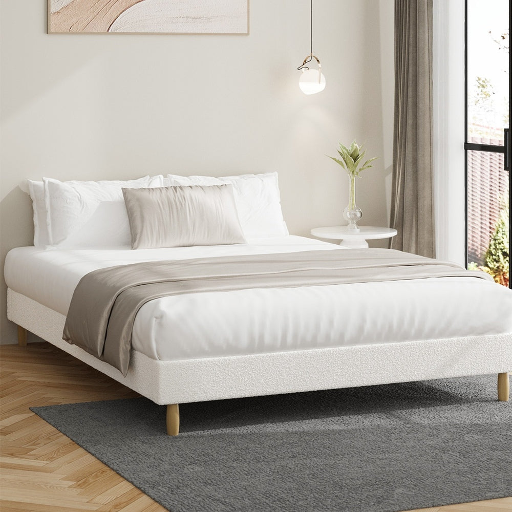 Siena Boucle Bed Base - Queen