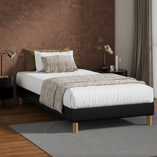 Siena Faux Leather Bed Base - Single