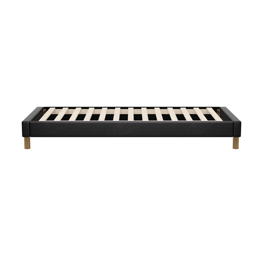 Siena Faux Leather Bed Base - Single