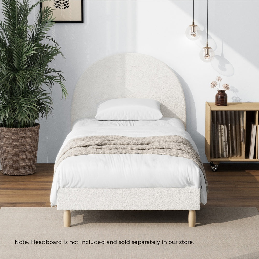Siena Boucle Bed Base - Single