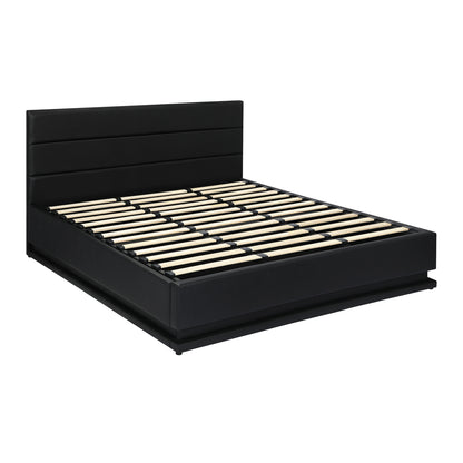 Nate Faux Leather Gas Lift Bed with LED - King