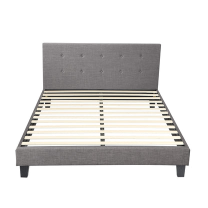 Grey Quiton Upholstered Bed Frame - Double