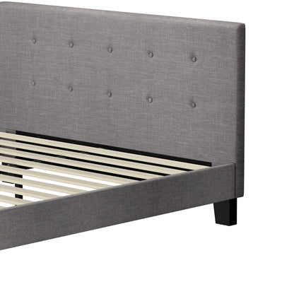 Grey Quiton Upholstered Bed Frame - Double