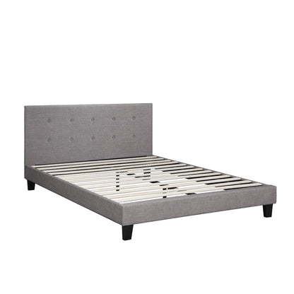 Grey Quiton Upholstered Bed Frame - Queen
