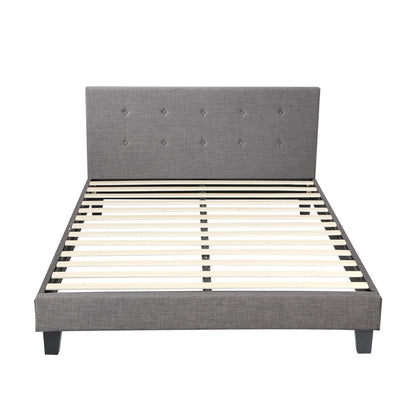 Grey Quiton Upholstered Bed Frame - Queen
