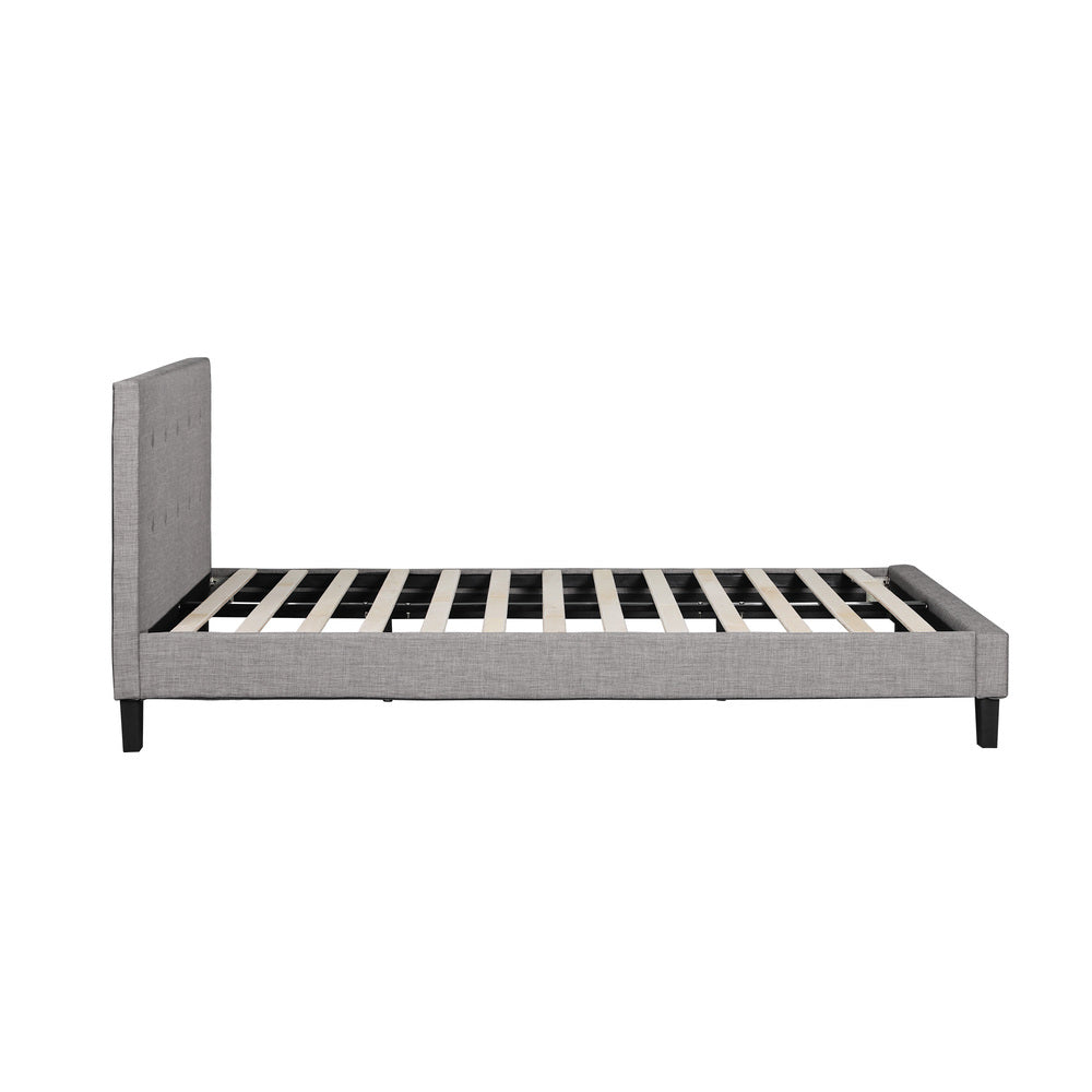 Grey Quiton Upholstered Bed Frame - Queen