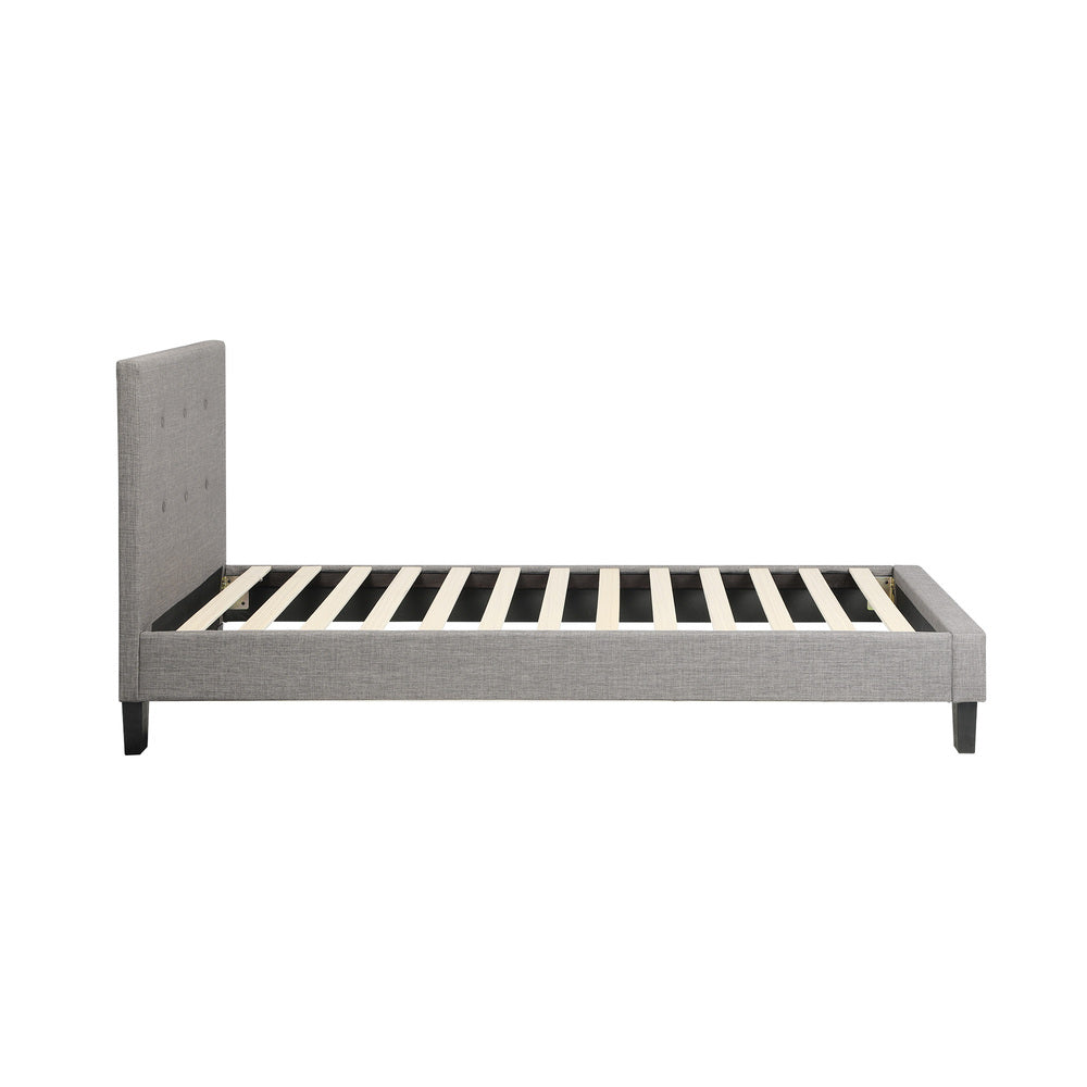 Grey Quiton Upholstered Bed Frame - Single