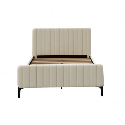 Emily Beige Bed - Double