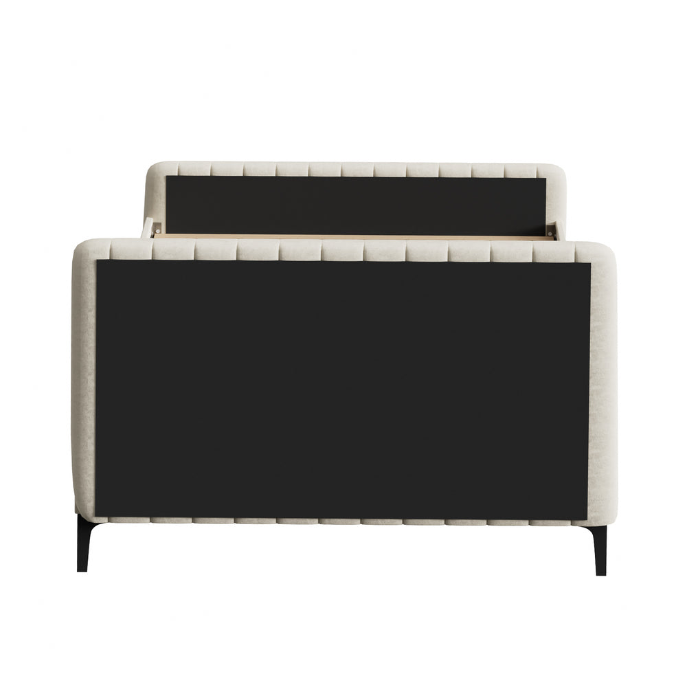 Emily Beige Bed - Double
