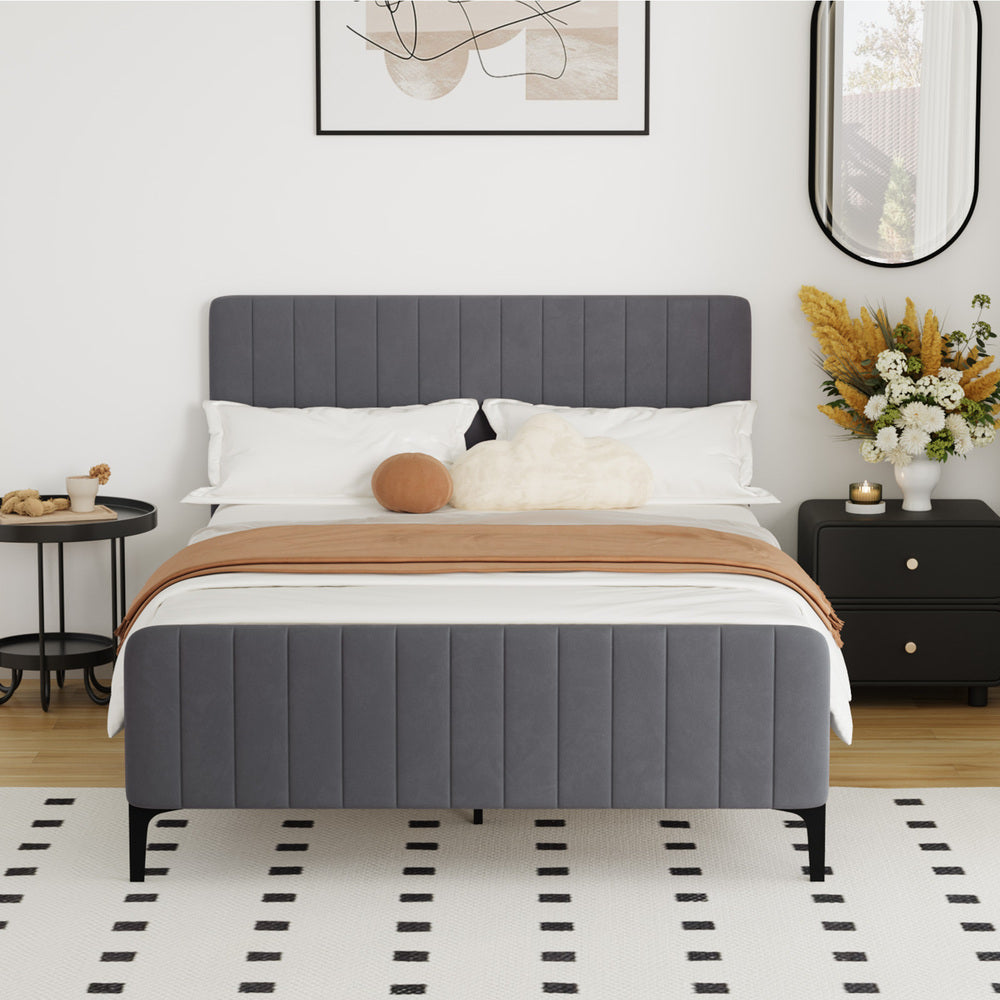 Kaidon Grey Bed - Double