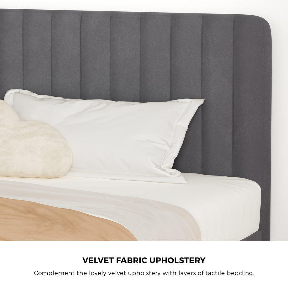 Kaidon Grey Bed - Double