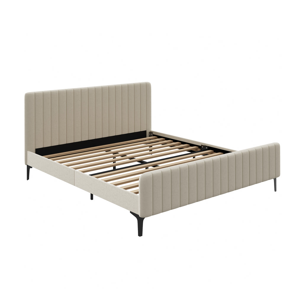 Emily Beige Bed - King