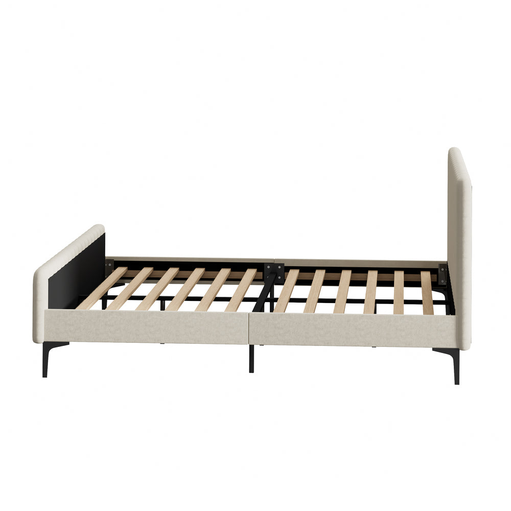 Emily Beige Bed - King