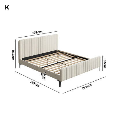 Emily Beige Bed - King