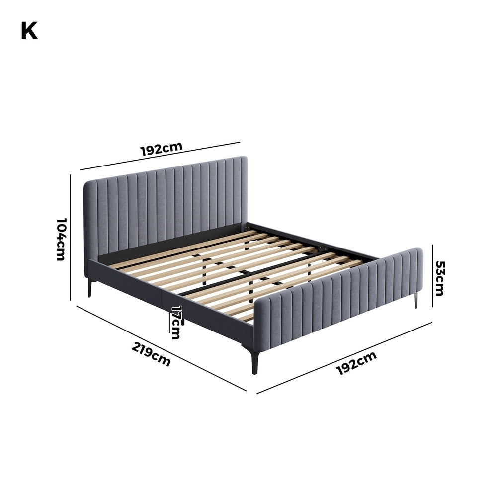 Kaidon Grey Bed - King