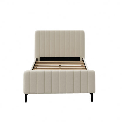 Emily Beige Bed - King Single