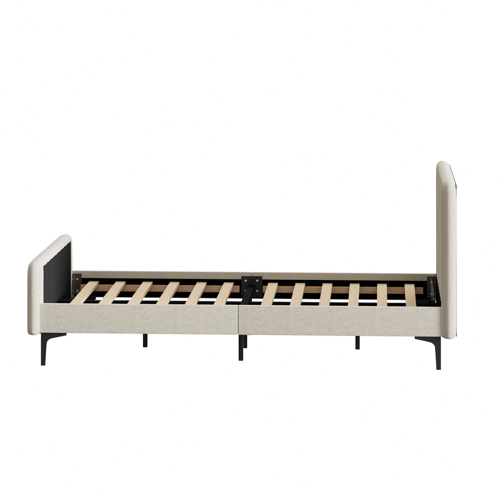 Emily Beige Bed - King Single
