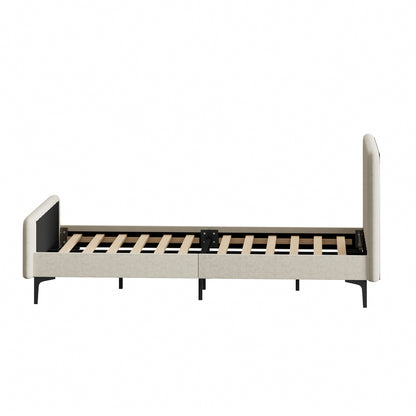 Emily Beige Bed - King Single