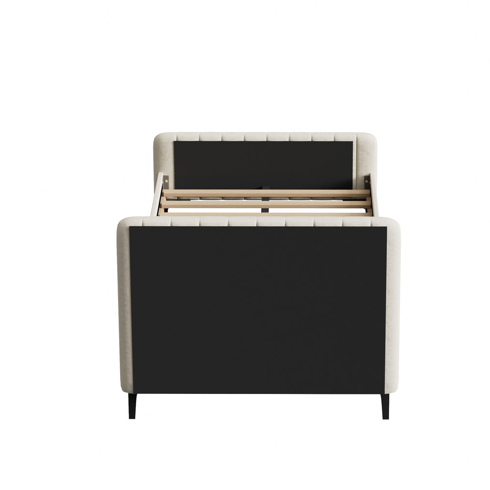 Emily Beige Bed - King Single
