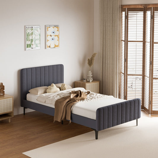 Kaidon Grey Bed - King Single