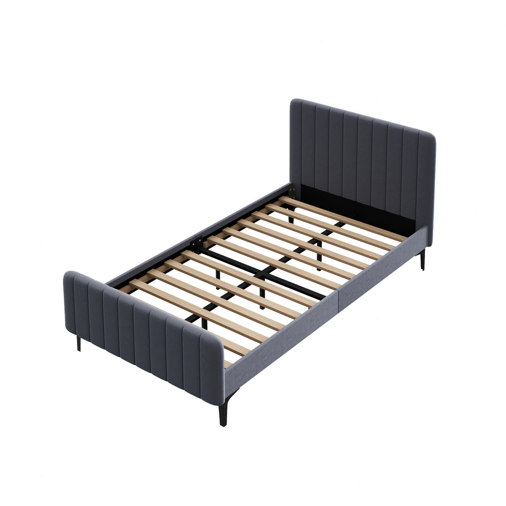 Kaidon Grey Bed - King Single