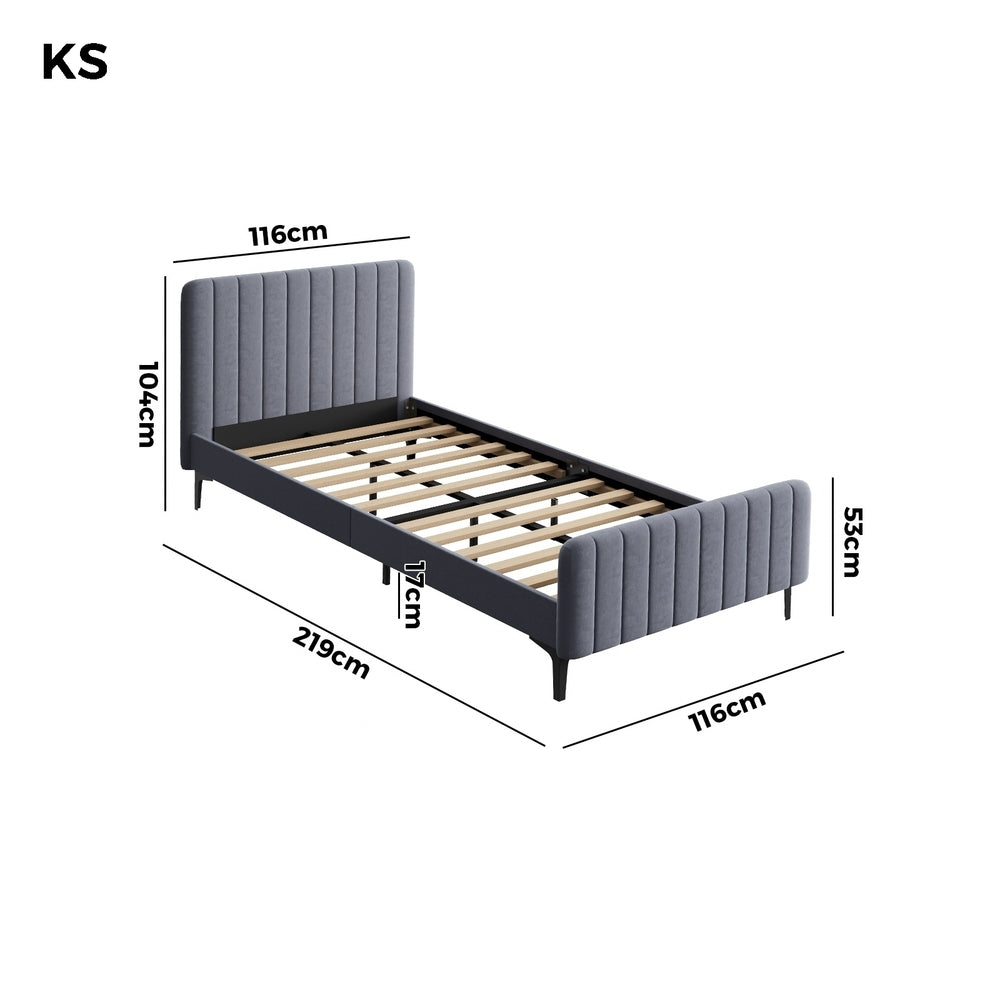 Kaidon Grey Bed - King Single