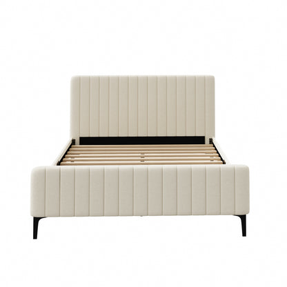Emily Beige Bed - Queen