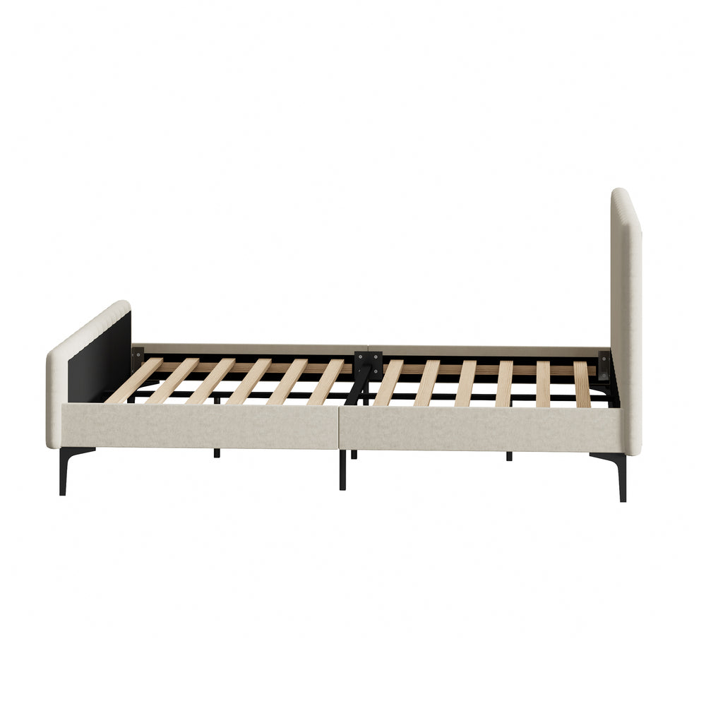 Emily Beige Bed - Queen