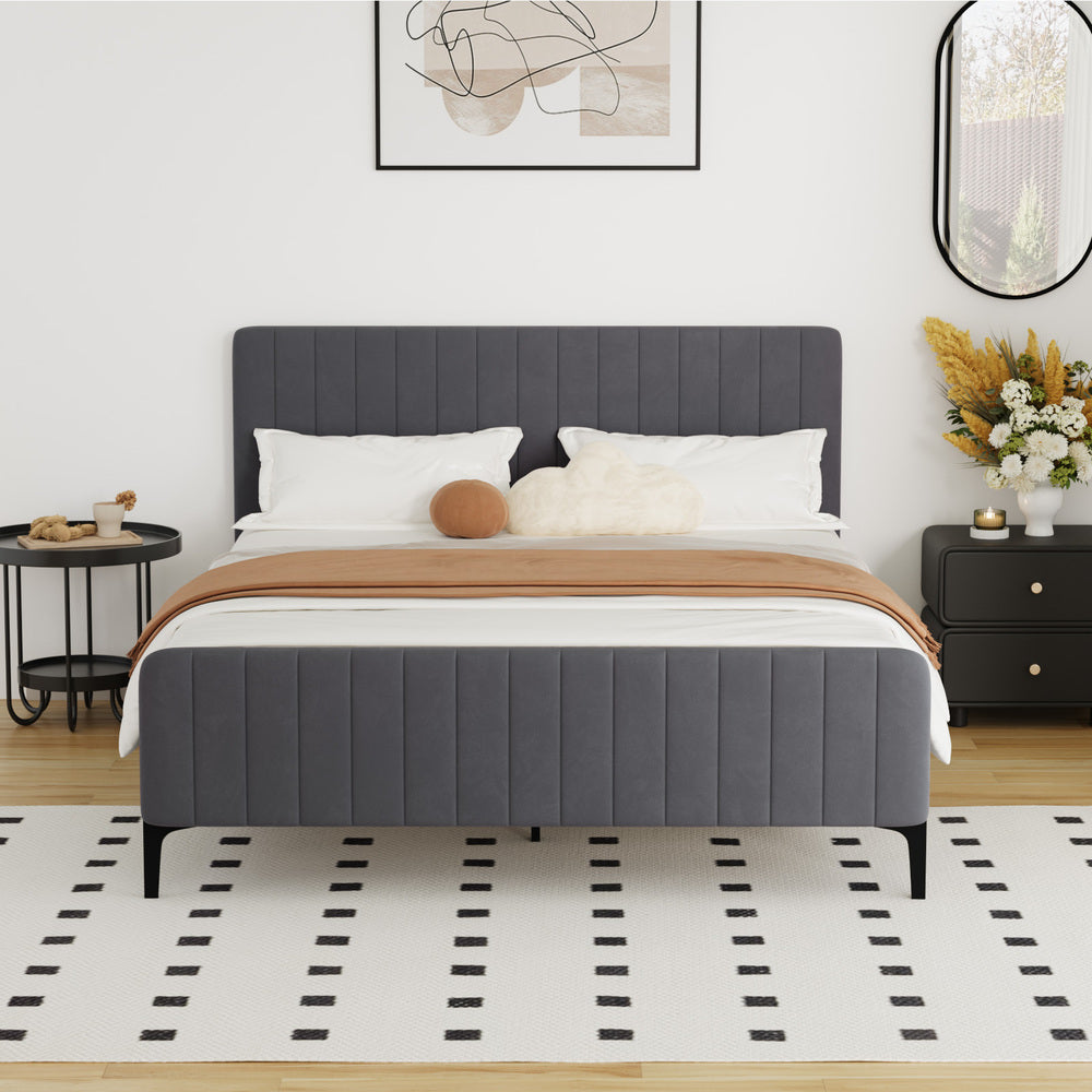 Kaidon Grey Bed - Queen