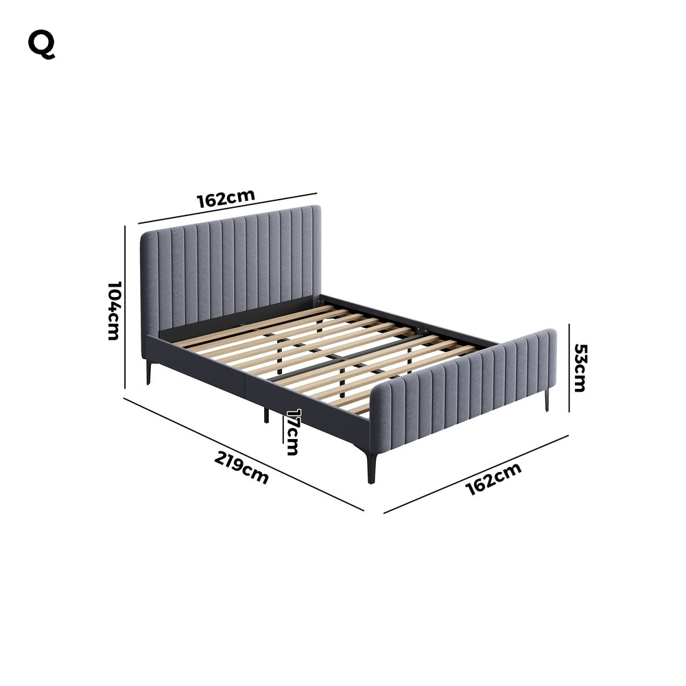 Kaidon Grey Bed - Queen