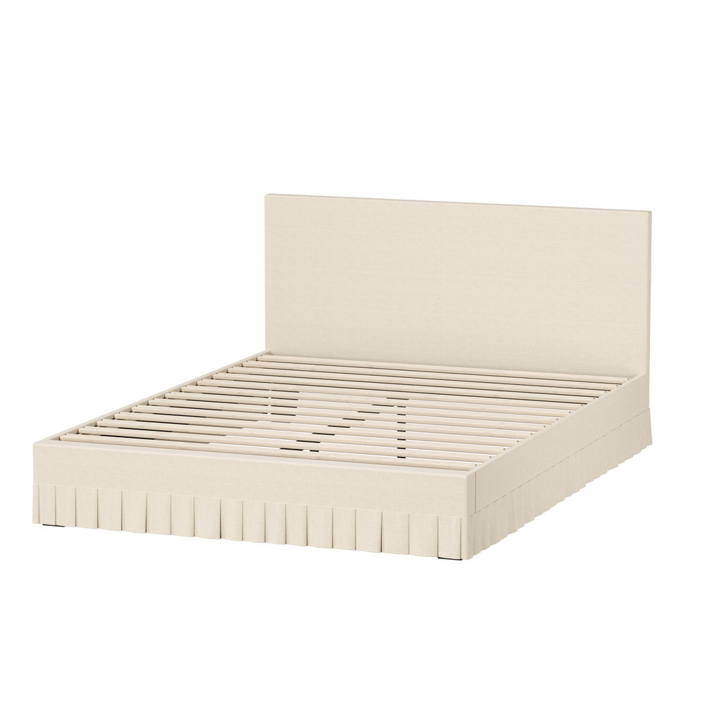 Elodie Upholstered Bed Queen Beige