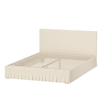 Elodie Upholstered Bed Queen Beige