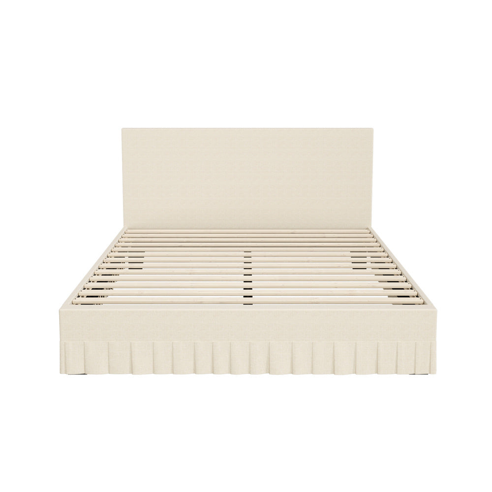 Elodie Upholstered Bed Queen Beige