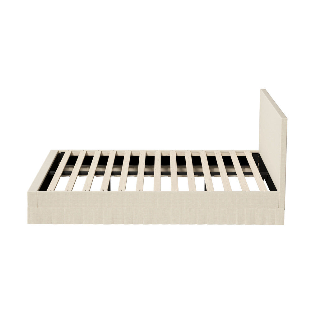Elodie Upholstered Bed Queen Beige