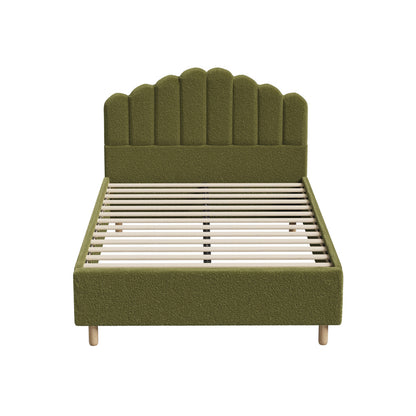 Green Ellora Boucle Bed - Queen