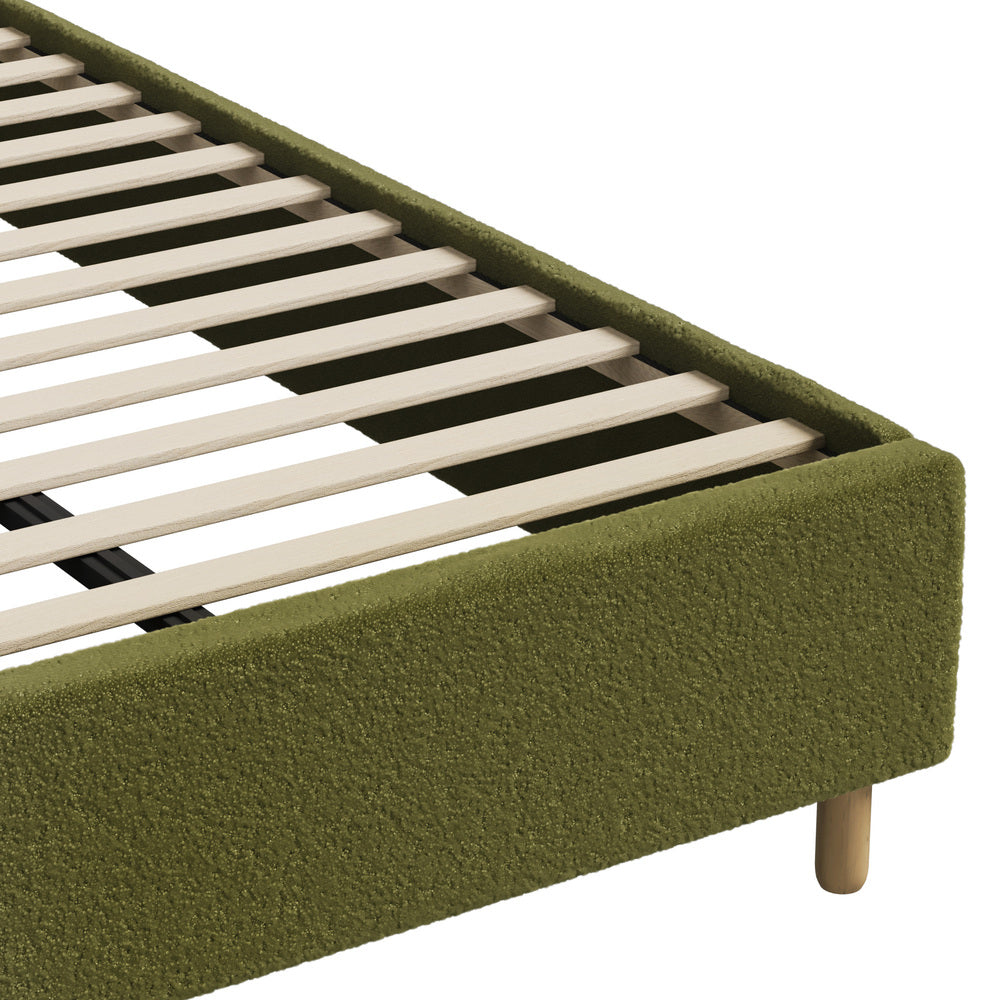 Green Ellora Boucle Bed - Queen