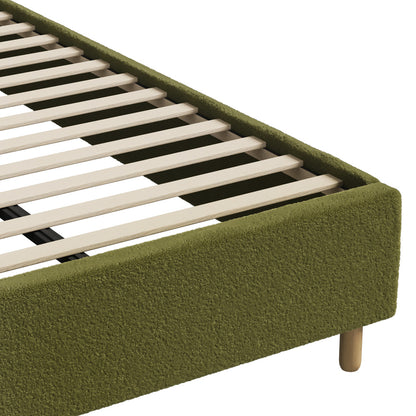 Green Ellora Boucle Bed - Queen