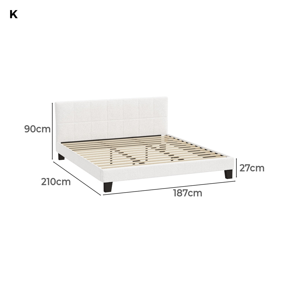 Aurelia Boucle Bed Frame - King