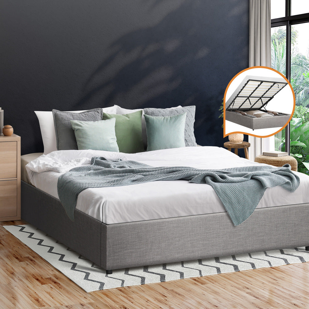 Larkham Grey Gas Lift Bed Base - King