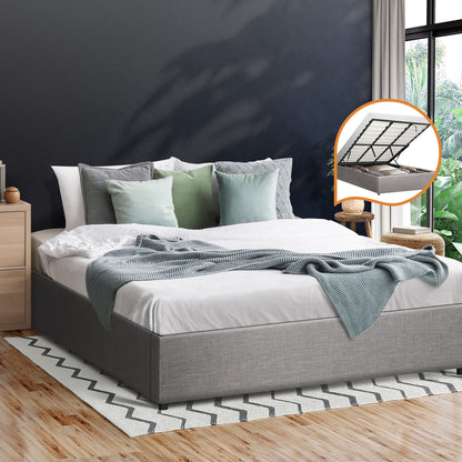 Larkham Grey Gas Lift Bed Base - King