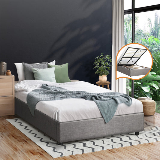Larkham Grey Gas Lift Bed Base - King Single